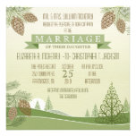 Conos del pino que casan la invitación