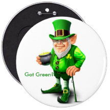 ¿Conseguido verde?  Botón del día del St. Patricks Pin