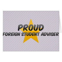 Consejero extranjero orgulloso del estudiante tarjetas