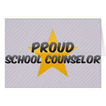 Consejero orgulloso de la escuela tarjetón
