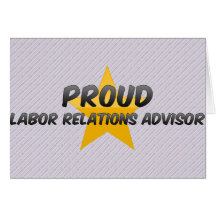 Consejero orgulloso de las relaciones laborales tarjetón
