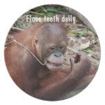 Consejo Flossing del dentista divertido Plato Para Fiesta