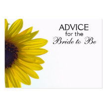 Consejo para que la novia sea tarjetas del girasol tarjeta de visita