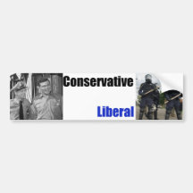 Conservador o liberal pegatina de parachoque