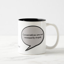 Conservadores estúpidos de la gente de la cita de  tazas