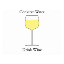 Conserve el vino de la bebida del agua tarjetas postales