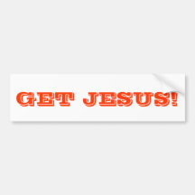 ¡CONSIGA A JESÚS! PEGATINA DE PARACHOQUE