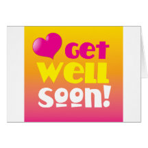 ¡CONSIGA BIEN PRONTO! con un corazón Felicitacion