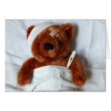 Consiga la tarjeta bien del peluche