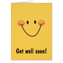 Consiga pronto la tarjeta bien con smiley feliz gr