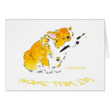 Consiga pronto la tarjeta bien del Corgi