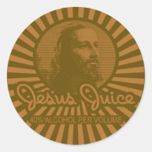 Consiga su Crunk en estilo del jugo de Jesús Etiqueta Redonda