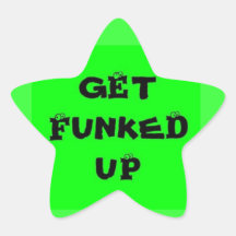 Consiga tenido miedo de para arriba pegatinas forma de estrella
