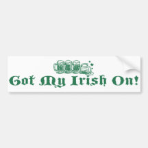 Consiguió mi irlandés encendido pegatina de parachoque