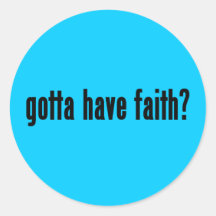 ¿consiguió tener fe? etiqueta redonda