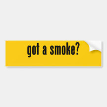 ¿consiguió un humo? pegatina de parachoque