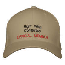Conspiración de la derecha gorra de beisbol bordada