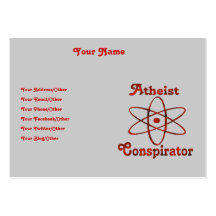 Conspirador ateo tarjeta de visita