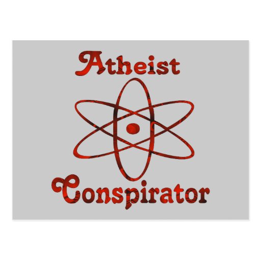 Conspirador ateo tarjeta postal
