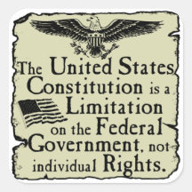 Constitución de Estados Unidos Calcomanía Cuadradase