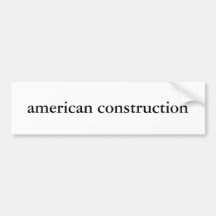 construcción americana etiqueta de parachoque