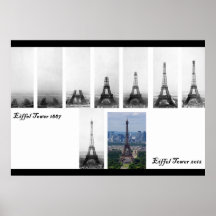 Construcción de la torre Eiffel 1887 Poster