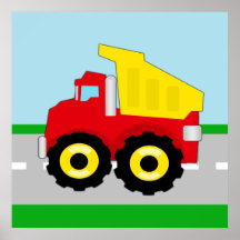 Construcción Dumptruck de los niños Posters
