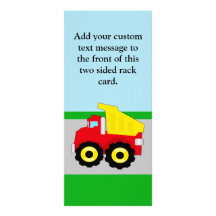 Construcción Dumptruck de los niños Tarjetas Publicitarias Personalizadas