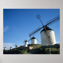 Consuegra, La Mancha, España, molinoes de viento 2 Poster