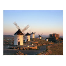 Consuegra, La Mancha, España, molinoes de viento Tarjetas Postales