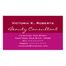 Consultor de belleza rosado del lápiz labial calie plantilla de tarjeta personal