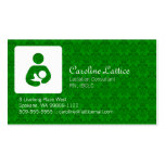 Consultor de la lactancia plantillas de tarjetas personales