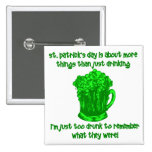 Consumición divertida del St Patricks del irlandés Pins