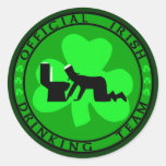 Consumición oficial del irlandés pegatina