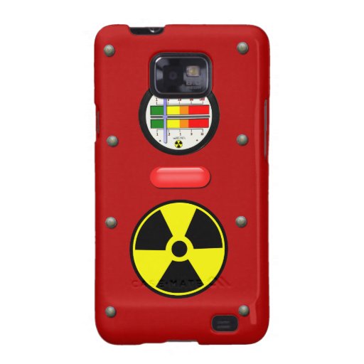 Contador de Geiger de la radiación en la caja de l Galaxy S2 Fundas
