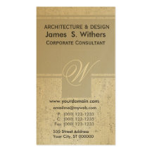 Contemporáneo envejecido de oro Antiqued Tarjeta Personal