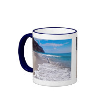 Contexto del boda de playa tazas de café