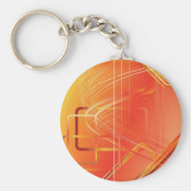 Contexto futurista rojo llavero personalizado