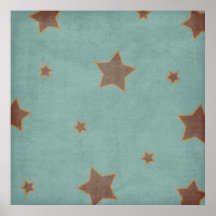 Contexto gastado de las estrellas azules posters