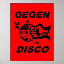 Contra Disco (black + habla) Poster