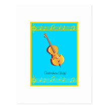 contrabass tarjeta postal