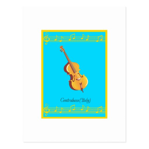 contrabass tarjeta postal