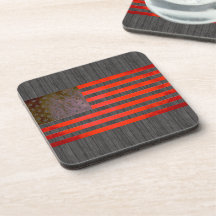 Contraste colorido AmericanFlag Posavasos De Bebidas