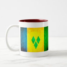 Contraste colorido GrenadianFlag Tazas