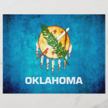 Contraste colorido OklahomanFlag Tarjeta Publicitaria