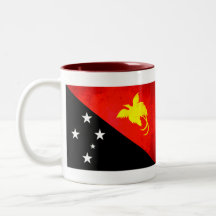 Contraste colorido Papua nuevo GuineanFlag Tazas