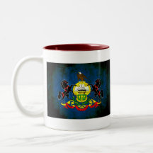 Contraste colorido PennsylvanianFlag Taza