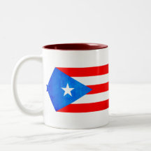 Contraste colorido Puerto RicanFlag Tazas