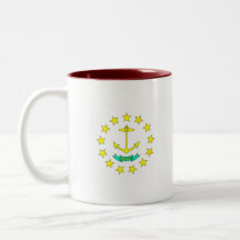 Contraste colorido Rhode IslanderFlag Taza De Café