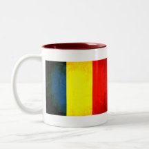 Contraste colorido RomanianFlag Taza De Café